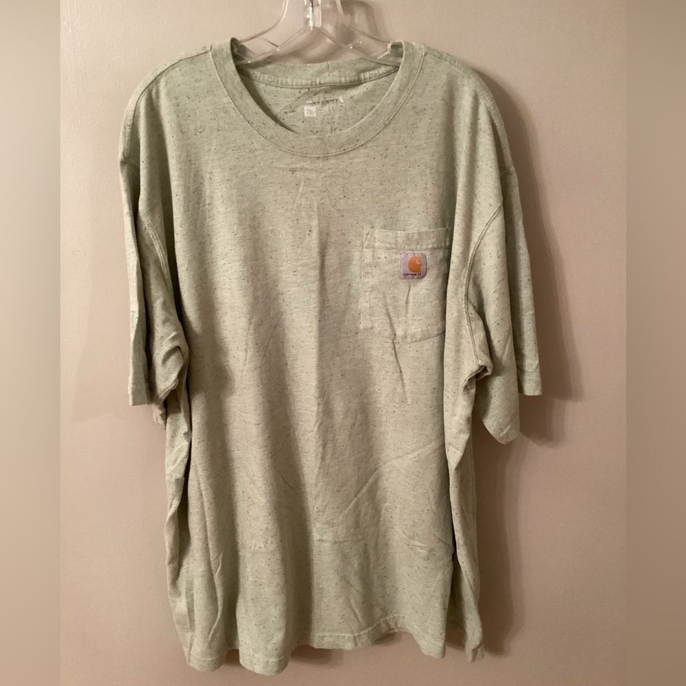 CARHARTT SIZE 2XL LOOSE FIT HEAVYWEIGHT SHORT SLEEVE POCKET TEE LIGHT GREEN